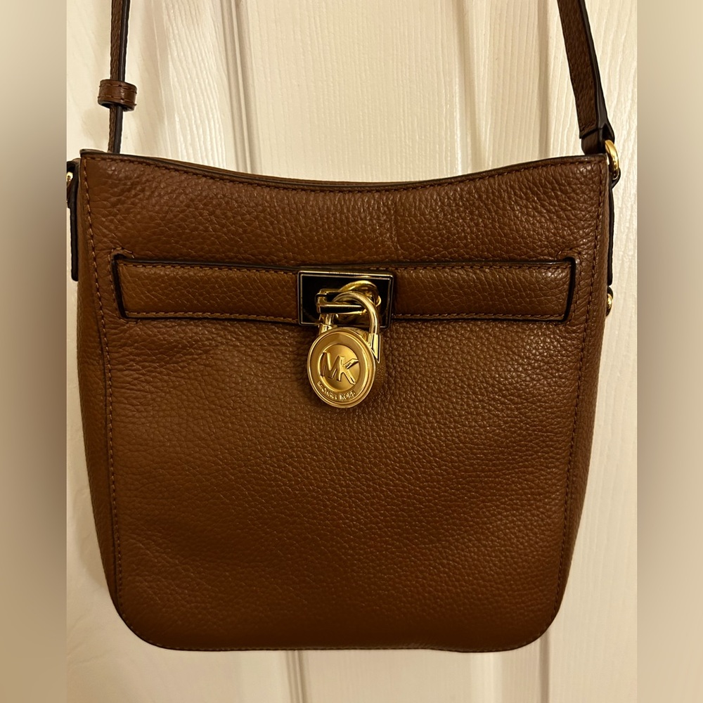 Tan leather cross-body